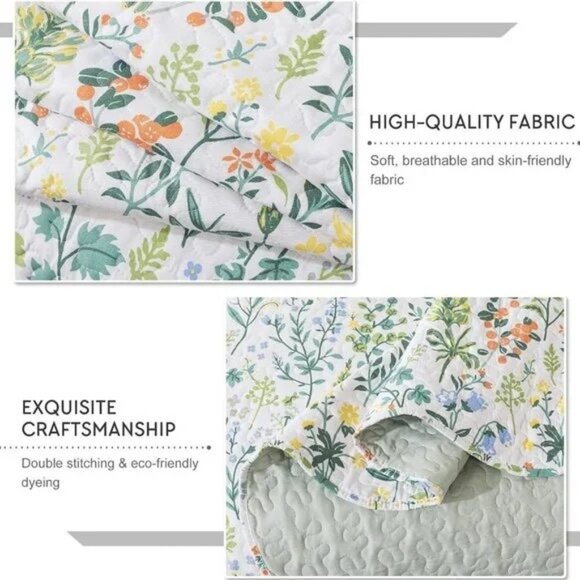 BEDSPREAD Lightweight Coverlet Set Floral Printed Oversized - Y-exquisite - Picture 4 of 6